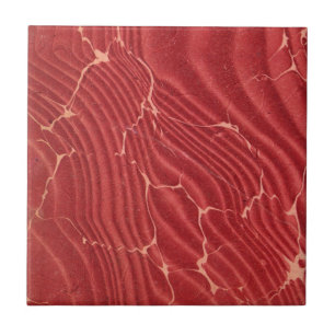 Red Velvet Marbled Endpaper Pattern Tile