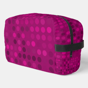 red velvet plum dots dopp kit