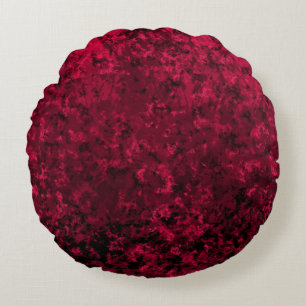 Red Velvet Round Pillow