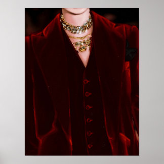  red velvet runway vintage royalty 90s suits golde poster