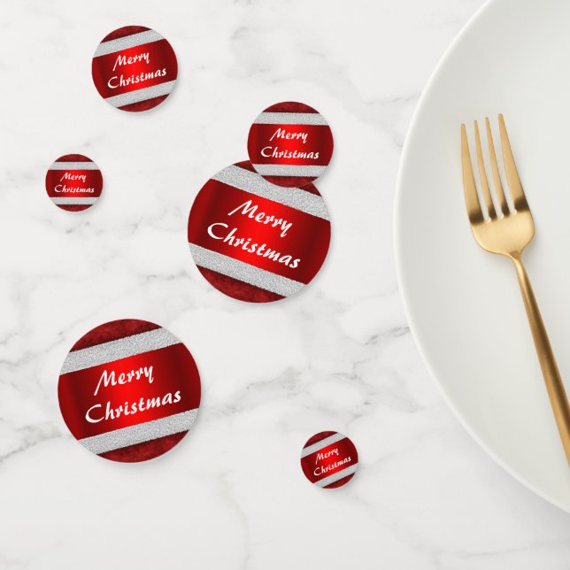 Red Velvet Santa Suit Christmas Confetti (Group)