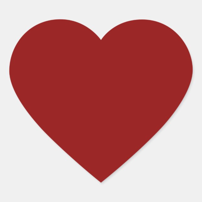 Red Velvet Solid Colour | Classic | Elegant  Heart Sticker (Front)
