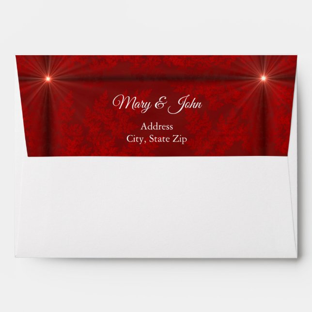 Red Velvet Starbursts Envelope (Back (Top Flap))