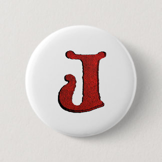 Red Velvet Vampire Font Initial Buttons. 2 Inch Round Button