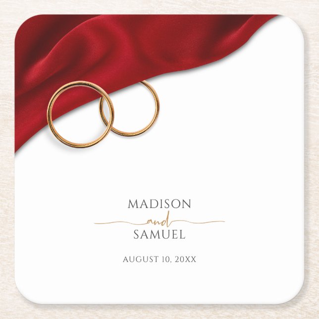 Red Velvet Wedding Coaster (Front)