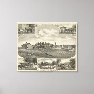 Red Vermillion Stock Farm, Havensville, Kansas Canvas Print
