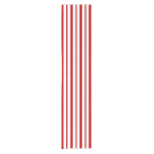 Red Vertical Stripes Short Table Runner