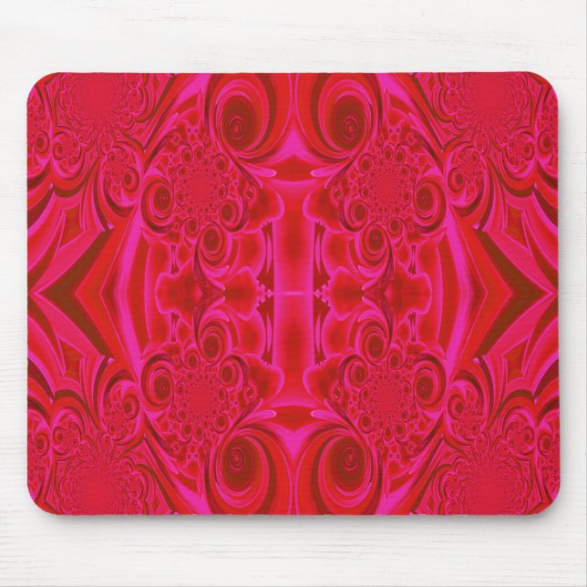 Red Vibrant Texture Mousepad (Front)