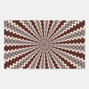 Red Vibration Kaleidoscope Pattern Sticker