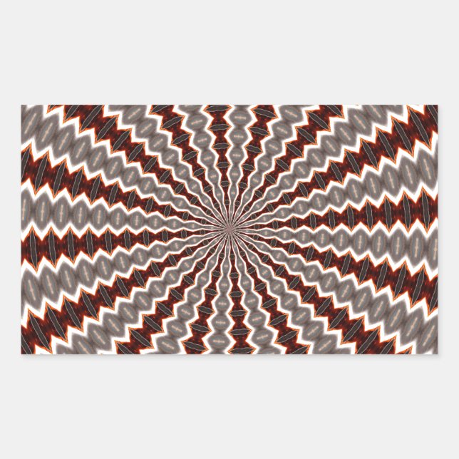 Red Vibration Kaleidoscope Pattern Sticker (Front)