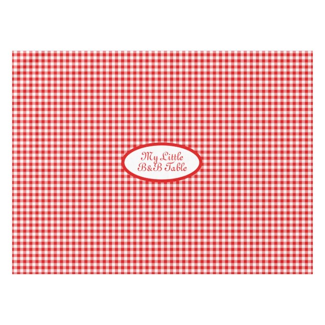 Red Vichy pattern for Business, B&B,  Restaurants  Tablecloth (Front (Horizontal))
