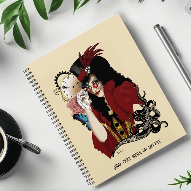 Red Victorian Steampunk Lady Vintage Octopus Planner (Creator Uploaded)
