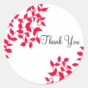 Red Vines Thank You Classic Round Sticker