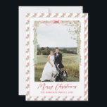 Red Vintage Christmas Bow Photo Grandmillenial Holiday Card<br><div class="desc">Watercolor Red Vintage Christmas Bow Photo Grandmillenial Holiday Card . This beautiful Christmas Photo Card features watercolor Christmas garland with red bows and red frame for one photo. It is perfect if you are looking for classic, southern, grandmillenial Christmas photo card. Message me for any need adjustments or matching items...</div>