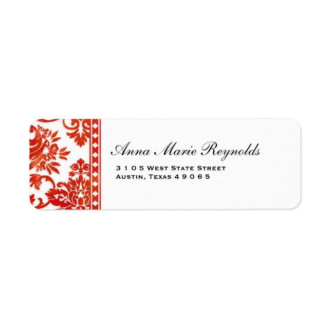 Red Vintage Damask Lace Fancy (Front)