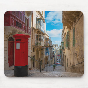 Red vintage mail box in Malta Mouse Pad