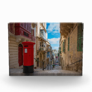 Red vintage mail box in Malta Photo Block