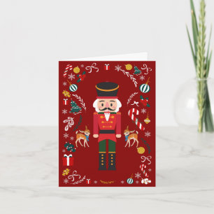 Red Vintage Nutcracker Christmas  Card