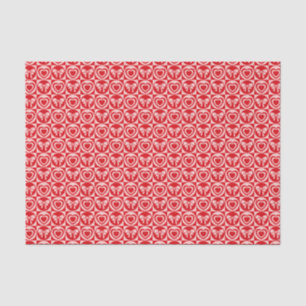 Red Vintage Retro Hearts and Bows Valentines Day  Tissue Paper