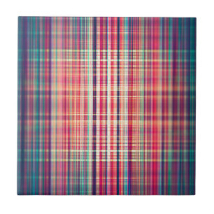 Red vintage rough stripes pattern tile