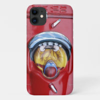 Red vintage tin toy race car