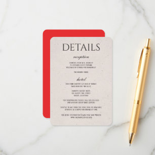 Red Vintage Truck Enclosure Card