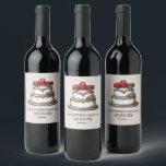 Red Vintage Truck Wine Label<br><div class="desc">A sweet ending to your special day</div>