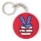 Red Vintage USA Flag Peace Sign