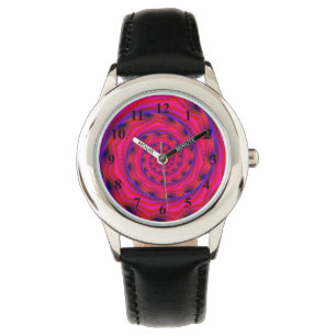 Red Violet and Blue Spiral Watch