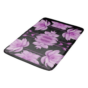 Red-violet Lotus Bath Mat