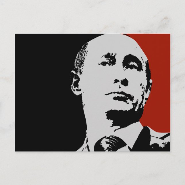 Red Vladimir Putin Postcard (Front)