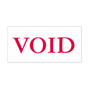 Red Void Self-inking Stamp