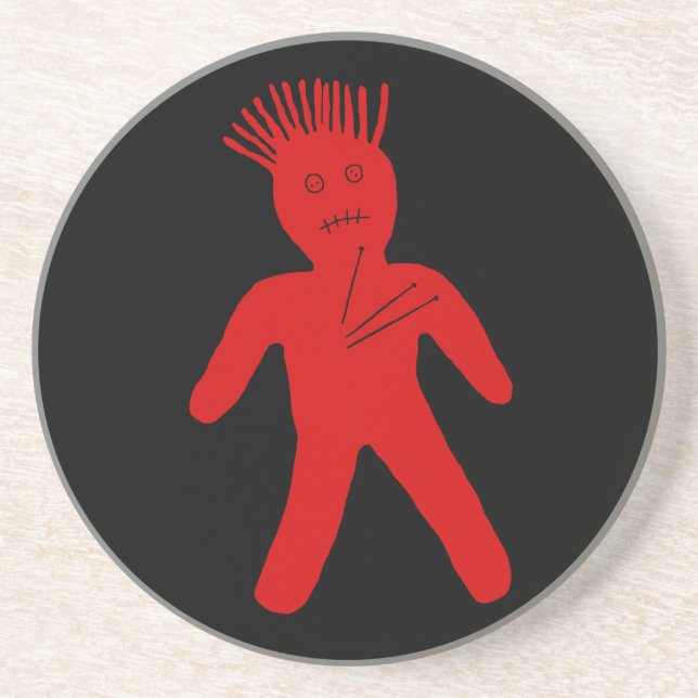 Red Voodoo Doll Coaster (Front)