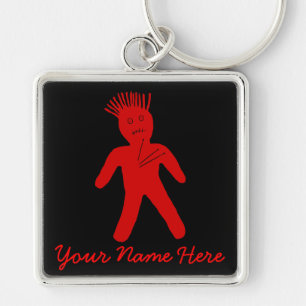 Red Voodoo Doll Keychain
