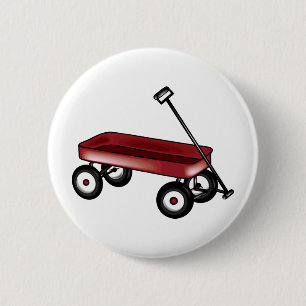 Red Wagon 2 Inch Round Button