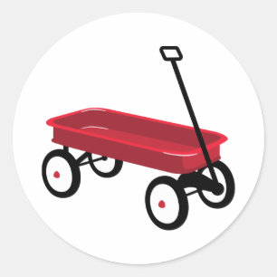 Red Wagon Classic Round Sticker
