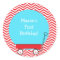 Red Wagon Favour Stickers