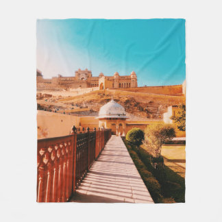RED WALL FENCE FLEECE BLANKET