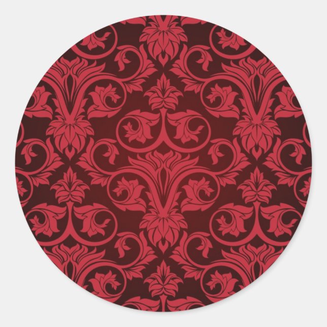 Red wallpaper 2 classic round sticker (Front)
