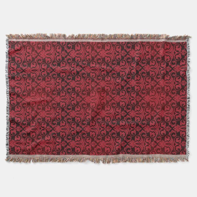 Red wallpaper 2 throw blanket (Front)