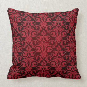 Red wallpaper 2 throw pillow