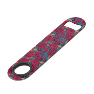 Red waratah and fairy wrens bar key
