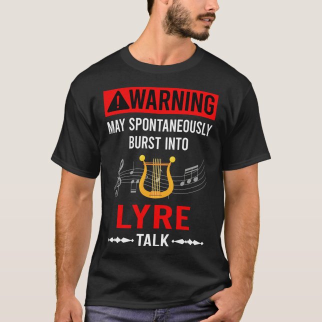Red Warning Lyre T-Shirt (Front)