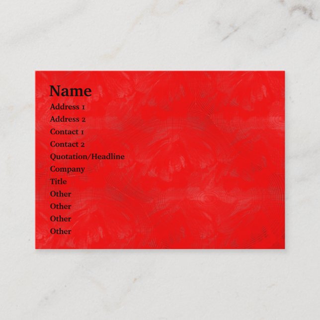 Red Wash - Customized Business Card (Front)