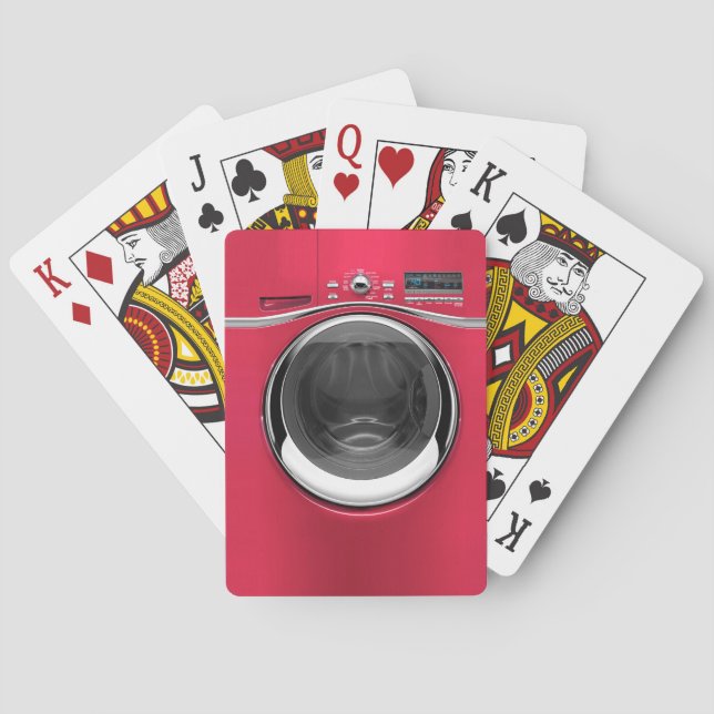 Red Washing Machine Playing Cards (Back)