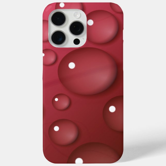 Red Water Drop Pattern Case-Mate iPhone Case (Back)