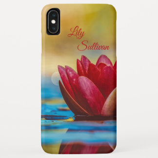 Red Water Lily *Personalize* iPhone XS Max Case