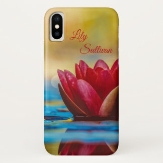 Red Water Lily *Personalize* Case-Mate iPhone Case