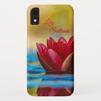 Red Water Lily *Personalize* iPhone XR Case