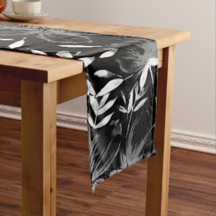 Red Watercolor Flowers 7 Long Table Runner